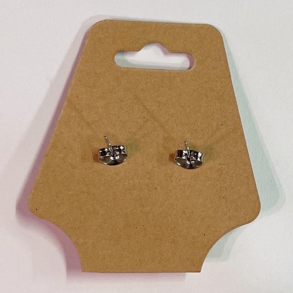 3 for $10 🛍️ Cotey Co. Handmade Pink Iridescent Mermaid Scale Stud Earrings - Picture 2 of 3